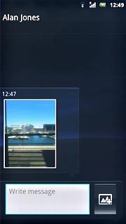Press and hold the required picture message until a pop-up menu is displayed.