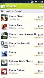 Press the required application.