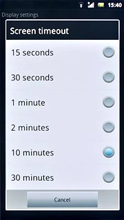 Press the required period.