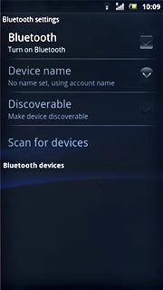 Press Bluetooth to turn on Bluetooth.