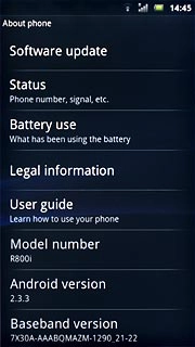 Press Software update.