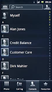 Press the new contact icon.