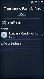 Press the required audio file.