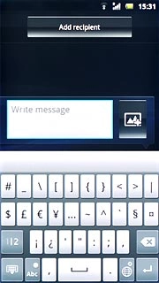 Press the required symbols to insert them.