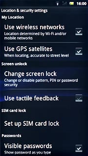 Press Change screen lock.