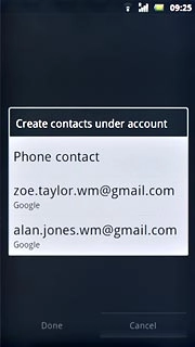 The steps below are based on the Phone contact phone book. If you select another phone book, there may be some differences in relation to the instructions.