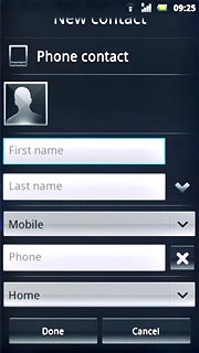 Press First name and key in the required first name.