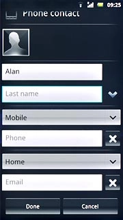 Press Last name and key in the required last name.