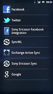 Press the required social network or the required email account.