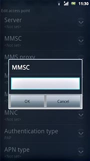 Key in http://pxt.vodafone.net.au/pxtsend and press OK.