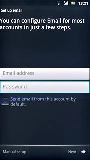 Press Password and key in the password for your email account at your email provider.