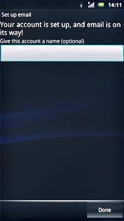 Press the field below Give this account a name (optional) and key in a name for your email account (such as Private or Work).