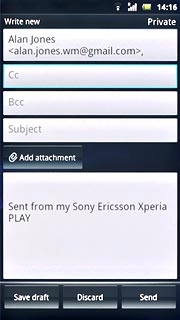 Press Cc.Key in the first letters of the required contact.Matching contacts are displayed.