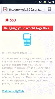 Press the address bar at the top of the display.