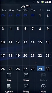 Press one of the following views (depending on the current view):Day