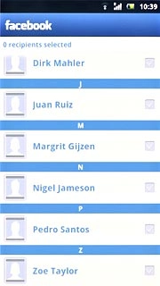 Press the required recipient.