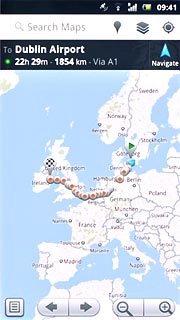 Press the current position icon.