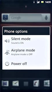 Press Airplane mode.Depending on the current setting, flight mode is now turned on or off.