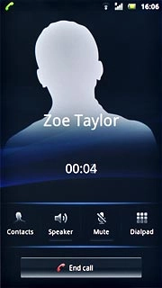 Press End call to end the call.