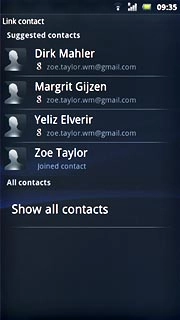 If the required contact isn't displayed:Press Show all contacts.