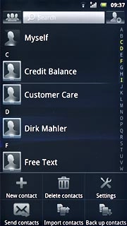 Press Back up contacts.