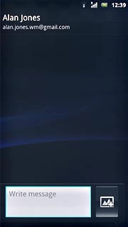 Press Write message and write the required text.