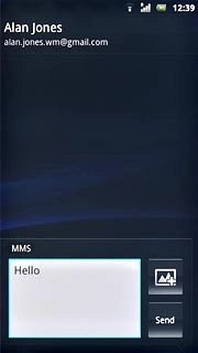 Press the attachment icon.Choose one of the following options:Insert picture, go to 4a.Insert video clip, go to 4b.Insert audio file, go to 4c.