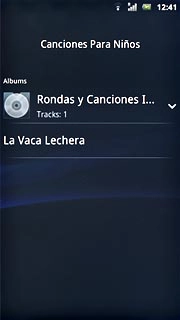 Press the required audio file.