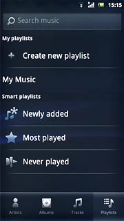 Press Playlists.