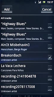 Press the required audio files to add them to the playlist.