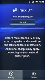Press Record.Wait a moment while your phone records the music.Your phone searches for music details on the internet and after a moment the result is displayed.