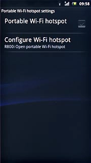 Press Configure Wi-Fi hotspot.