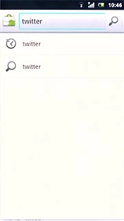Key in Twitter and press the search icon.