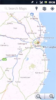 Press the search field at the top of the display.Key in the required destination.Results matching what you key in are displayed.