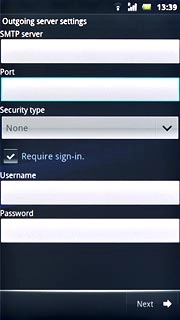 Press the drop down list below Security type.