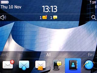 The Bluetooth icon shows that Bluetooth is turned on.Further information:Turn Bluetooth on or off