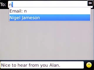 Highlight the required contact and press the Navigation key.