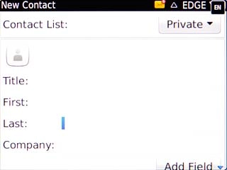 Highlight the field next to Last and key in the required last name.