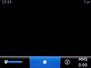 Highlight the record icon and press the Navigation key to start the recording.