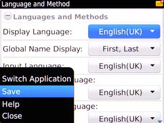 Scroll to Save and press the Navigation key.