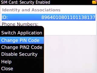 Scroll to Change PIN Code and press the Navigation key.