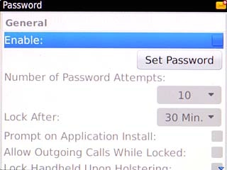 Scroll to Enable and press the Navigation key to turn the function on or off.