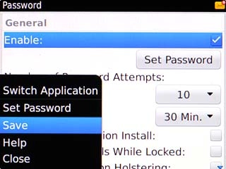 Scroll to Save and press the Navigation key.
