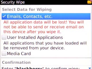 When the box next to the menu item is ticked (V), the selected data will be deleted.