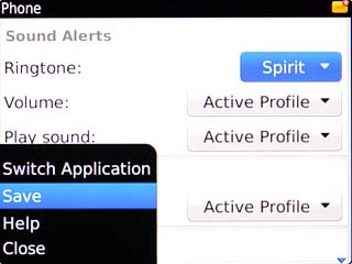 Scroll to Save and press the Navigation key.