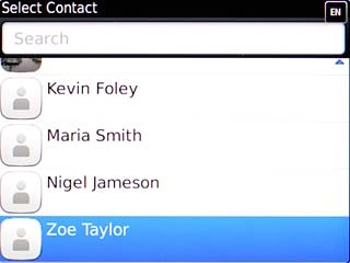 Highlight the required contact and press the Navigation key.The contact is saved on the selected key.