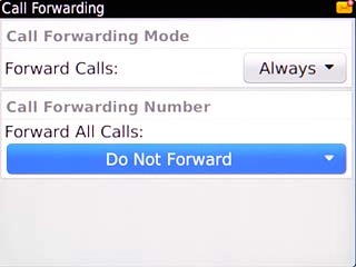 Scroll to Forward All Calls and press the Navigation key.