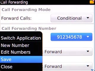Scroll to Save and press the Navigation key.A request to turn on the setting is sent to the network.