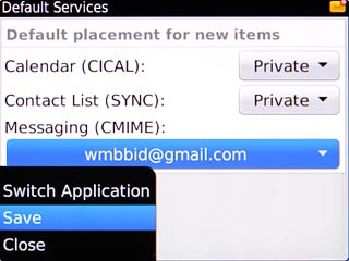 Scroll to Save and press the Navigation key.