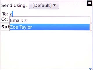 Highlight the required contact and press the Navigation key.